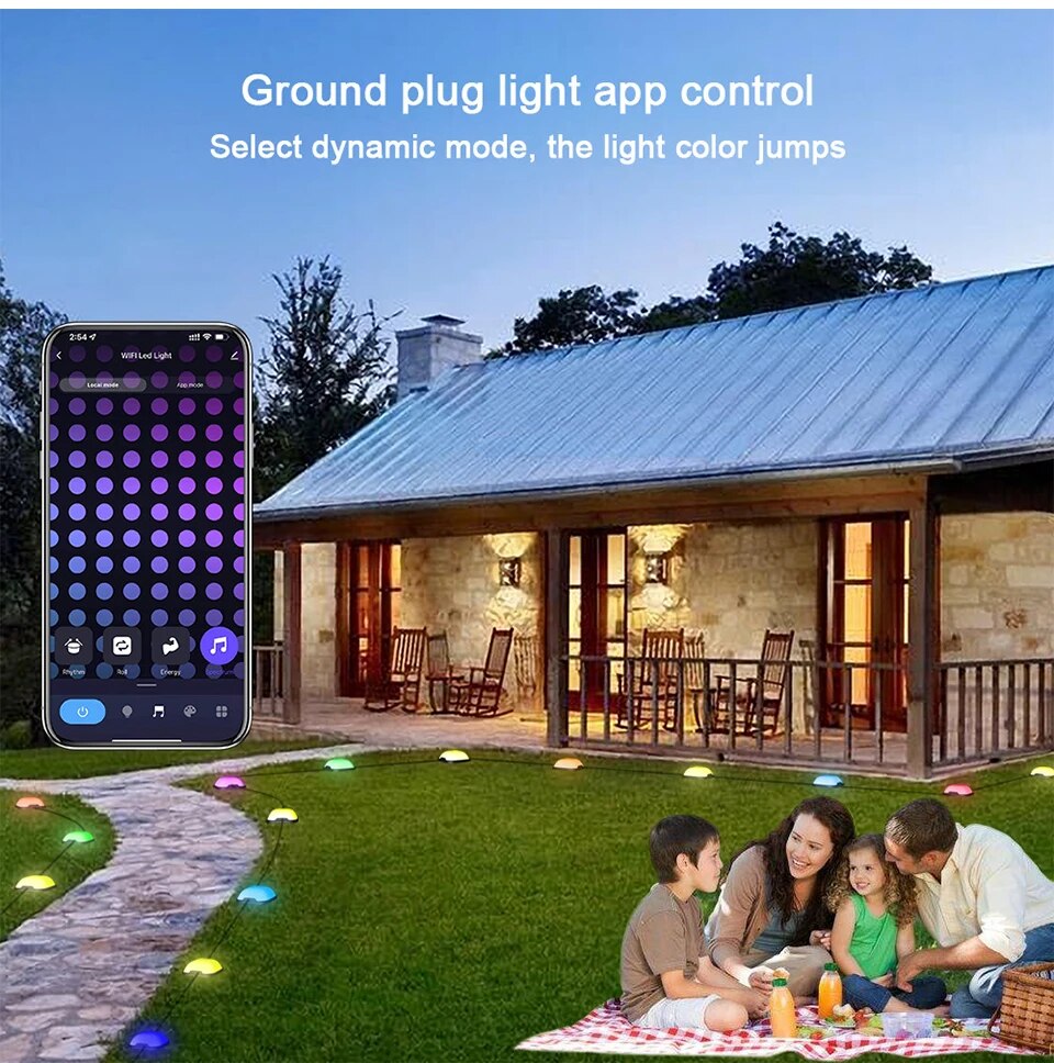 Kit iluminat gradina SMART LED IP67 15 becuri LED