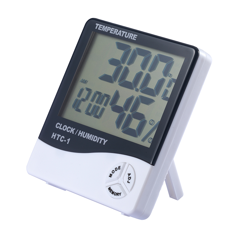 Termohigrometru digital 3 in 1 cu ceas, alarma, calendar - senzor de umiditate