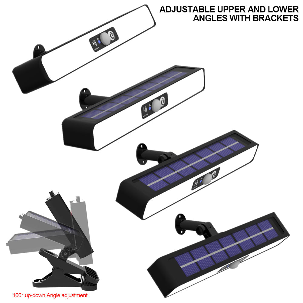 Set 2 x Lampa LED solara, Senzor de miscare, Clips