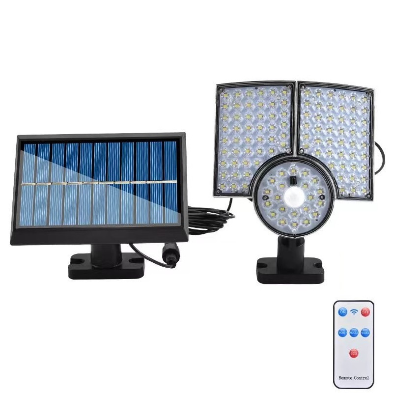 Set 2 x lampa solara 112 LED, 3 casete, senzor de miscare