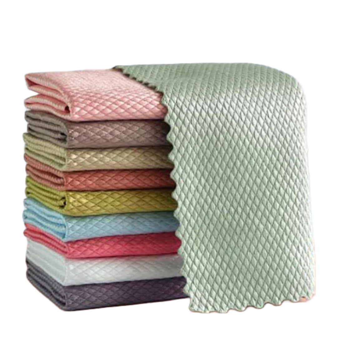 Set 5 lavete din microfibra, super absorbante, 25 x 25 cm