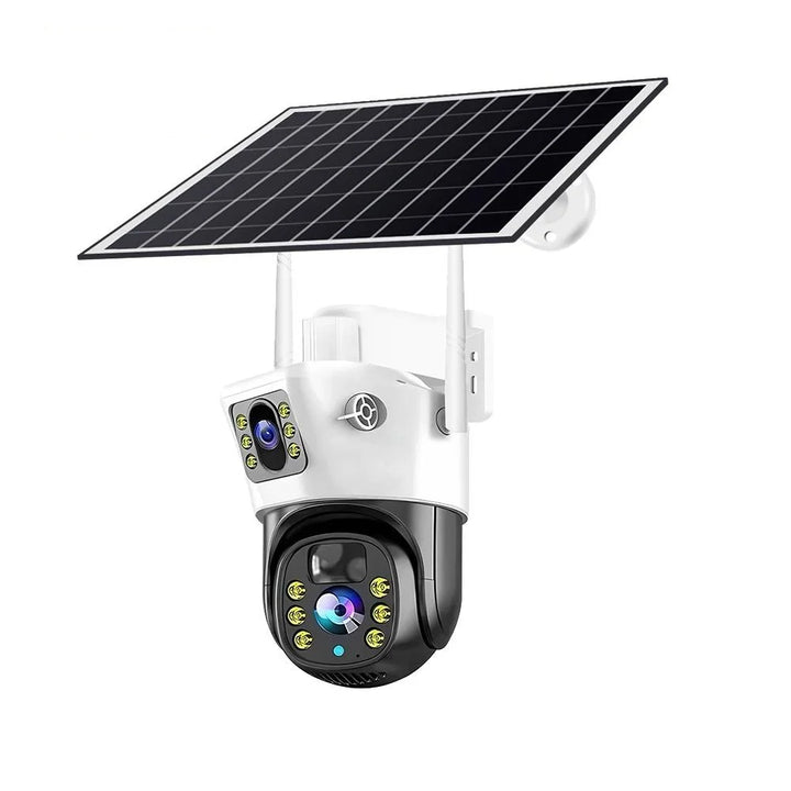 Camera Video cu Panou Solar, 4G Wi-Fi, Senzor De Miscare, 4K HD 8MP