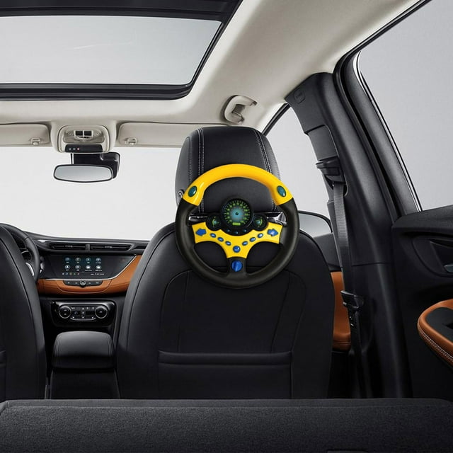 Volan interactiv de jucarie, rotativ 360 grade, lumini si sunete