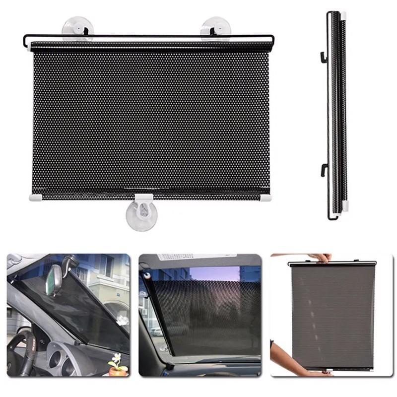 Set 2 x Jaluzea cu ventuza pentru parbriz auto, 68 x 125 cm