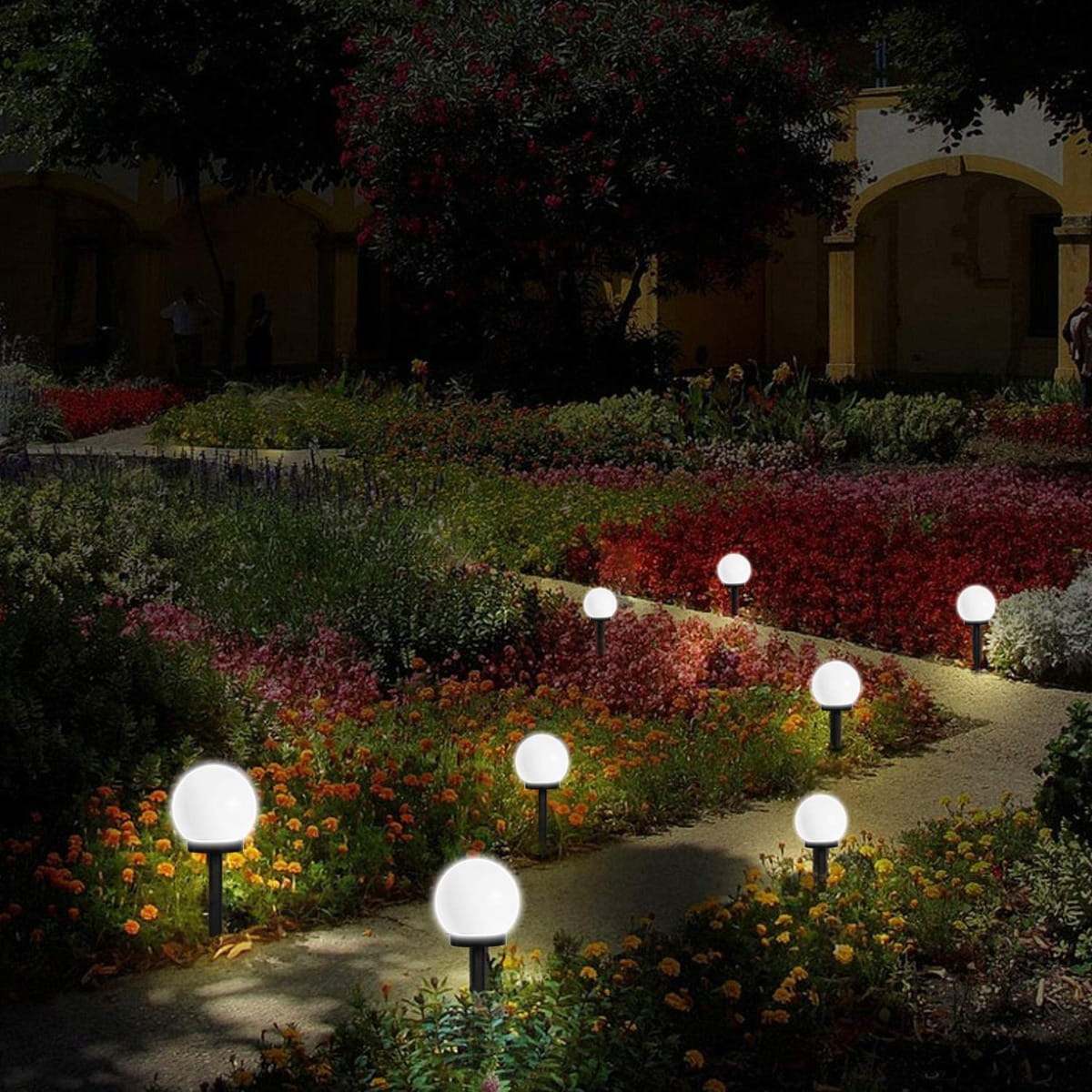 Set 3 x lampa solara 33 cm, senzor de lumina