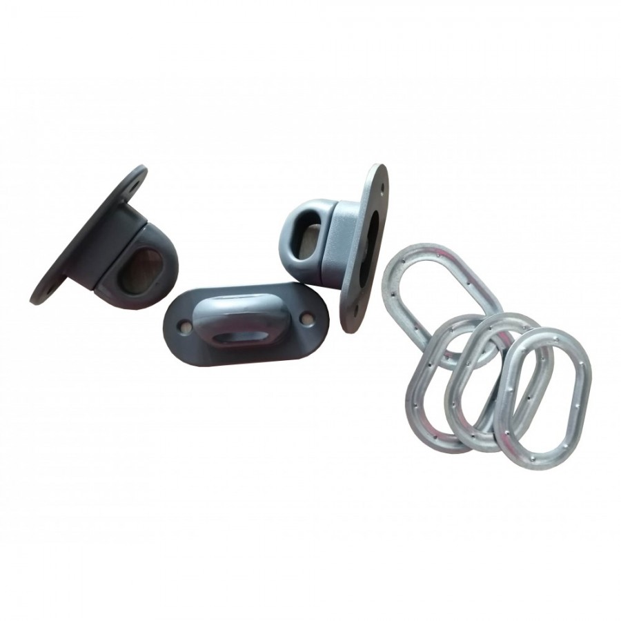 Kit montare folie terase: 30 bride rotative si 30 capse metalice