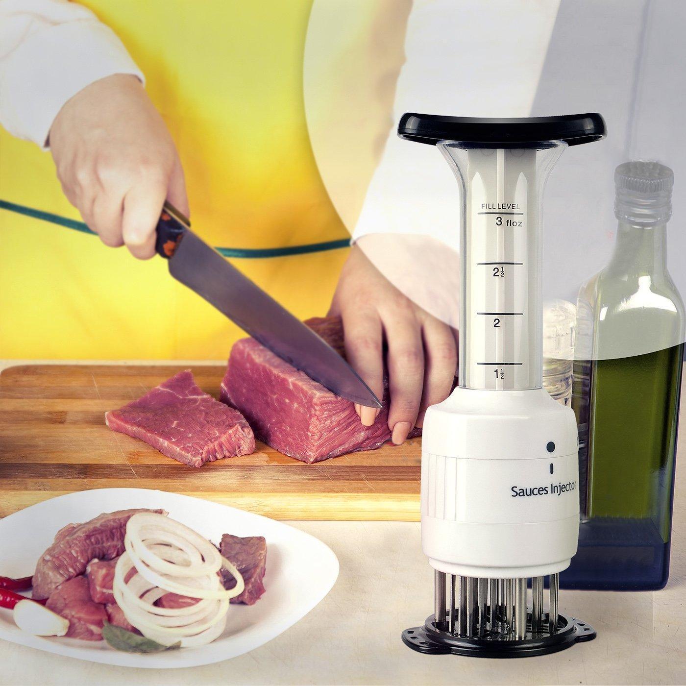 Fragezitor de carne cu injector pentru sos, 2 trepte de injectare