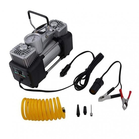 Kit pentru pana, compresor 12V, 2 cilindri si 7 accesorii