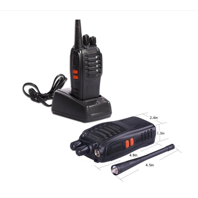 Set 2 statii radio portabile, Walkie Talkie, 16 canale, Negru