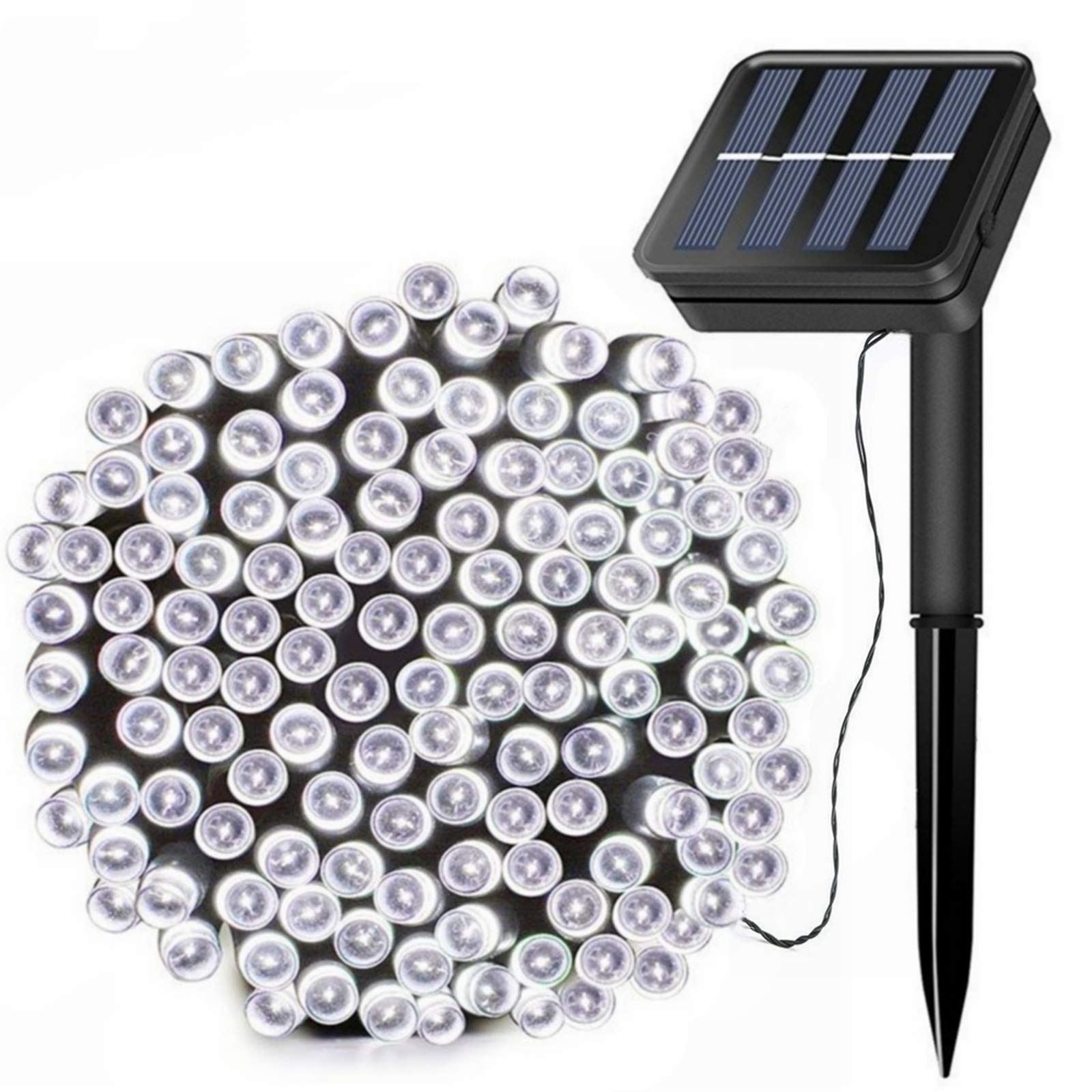 Instalatie solara 100 LED pentru exterior, Alb rece