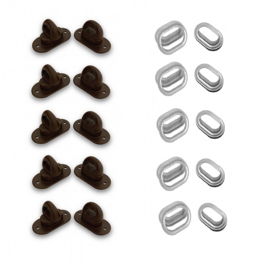 Kit montare folie terase: 50 bride rotative si 50 capse metalice