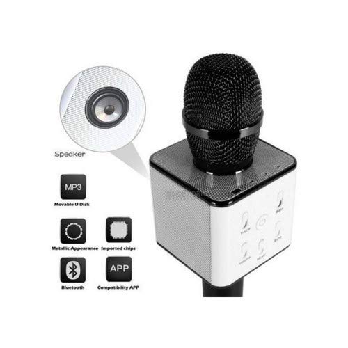 Microfon Karaoke fara fir Q7 Bluetooth portabil cu boxa