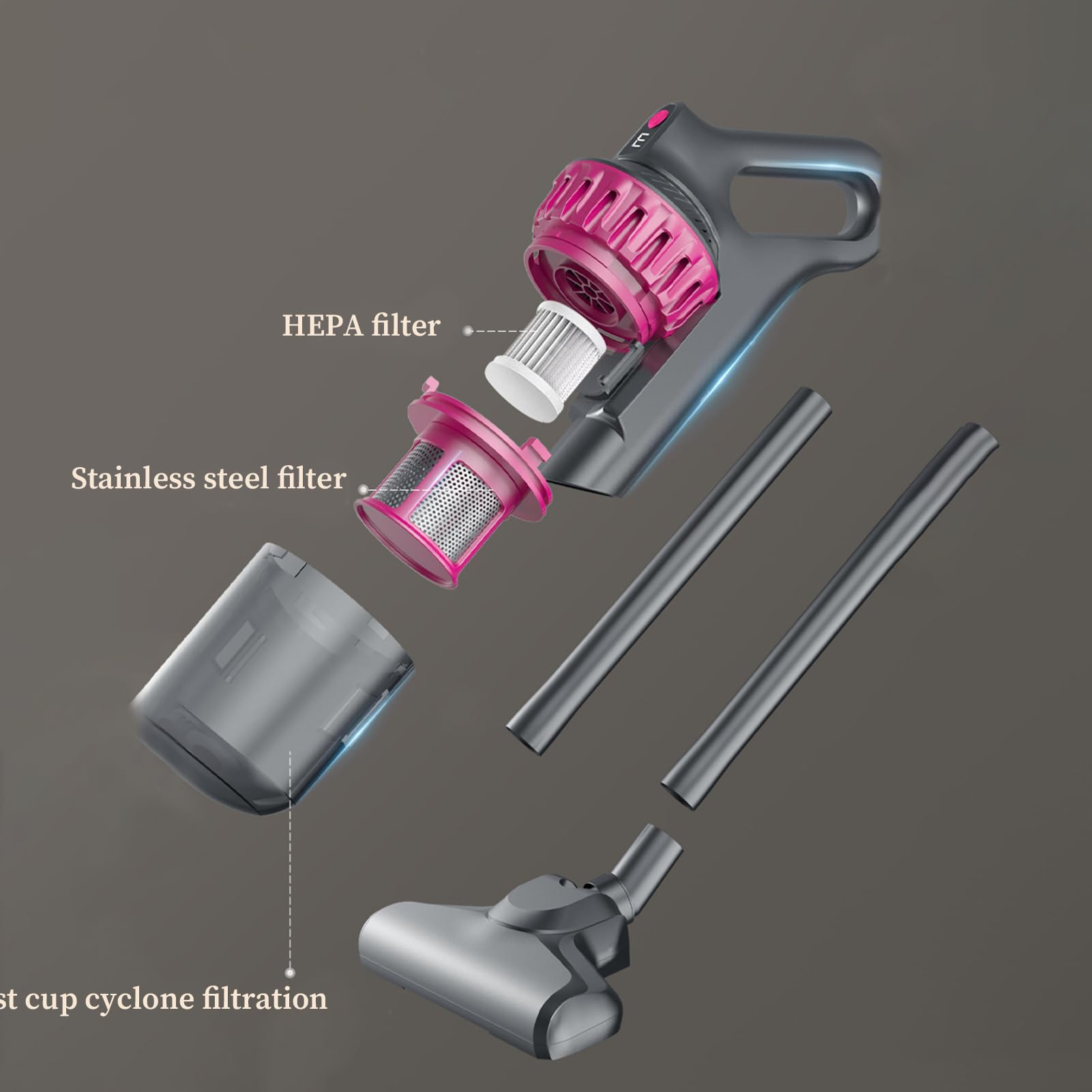 Aspirator vertical 4 in 1, fara fir, 220V, 120W