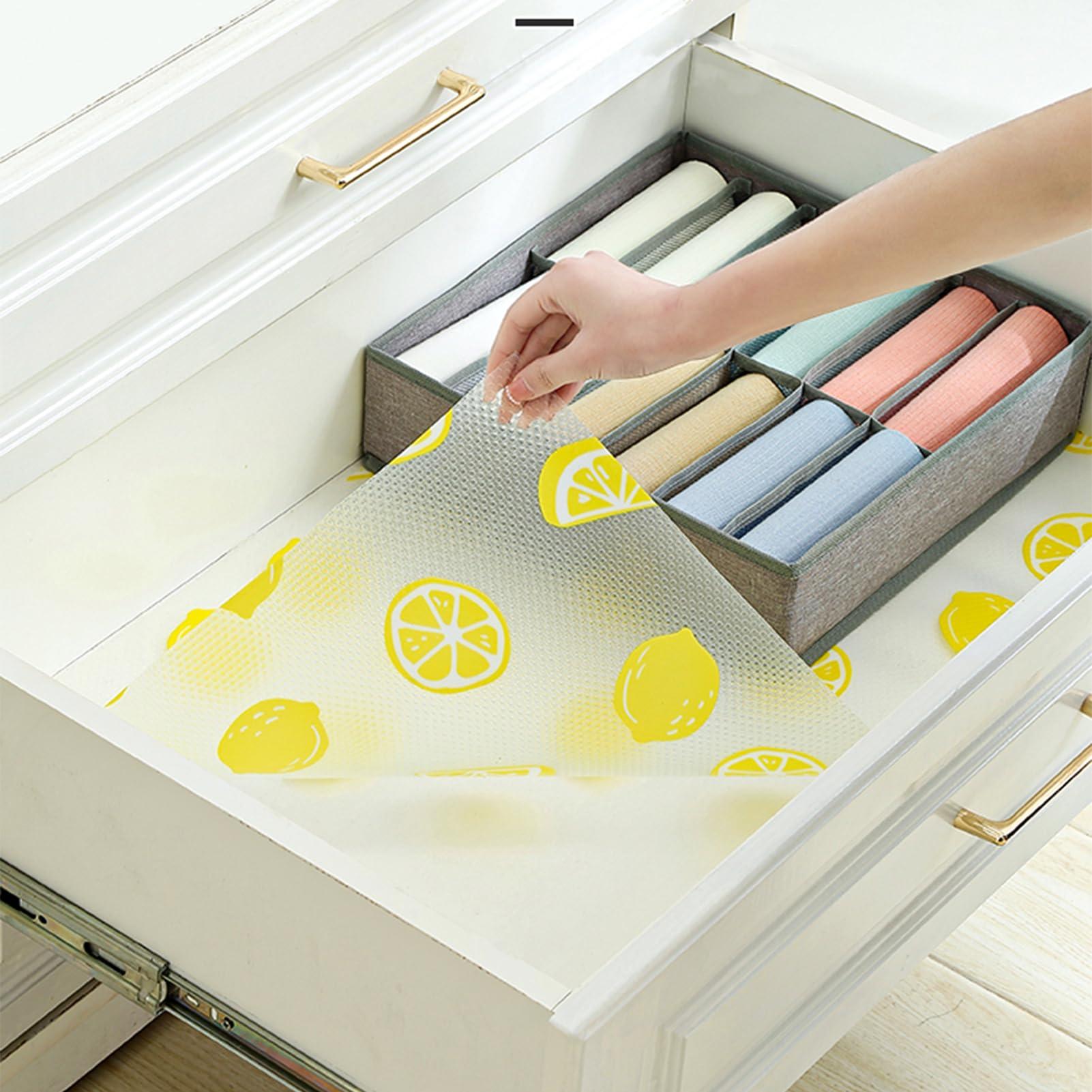 Set 2 x Folie din silicon pentru sertare, 45 x 200 cm, Lemons