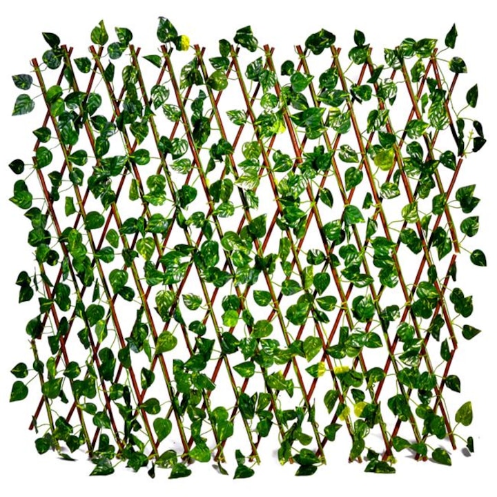 Paravan cu frunze artificiale, 180 x 60 cm