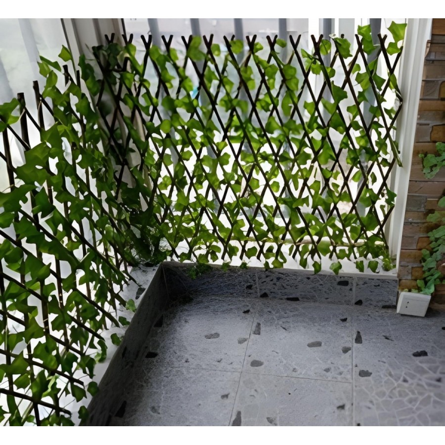 Paravan cu frunze artificiale, 180 x 60 cm