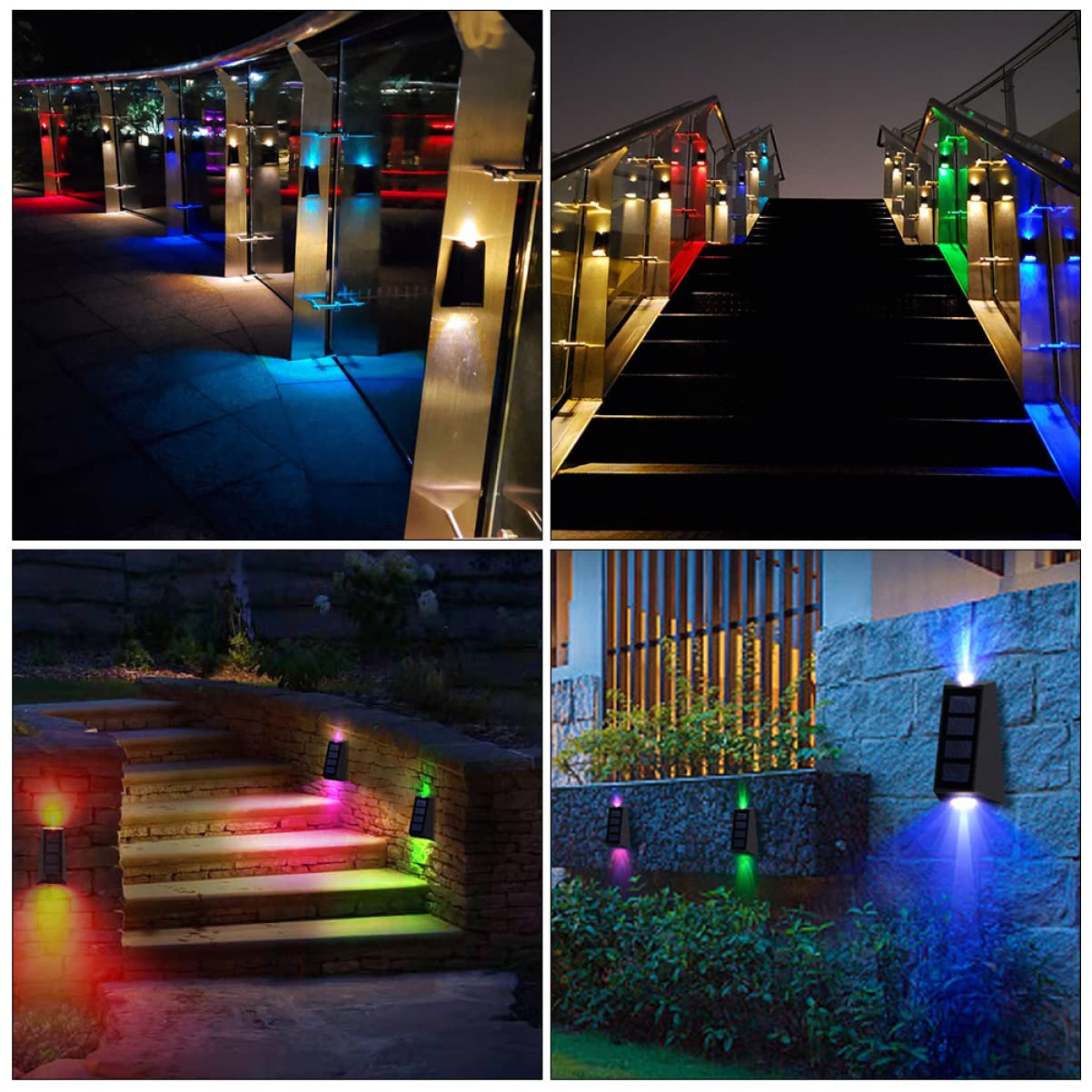 Set 2 x lampa solara 5W RGB Color