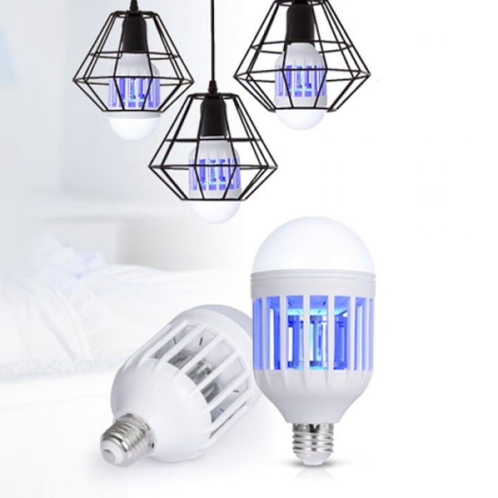Set 2 x Bec antiinsecte, lampa UV impotriva tantarilor