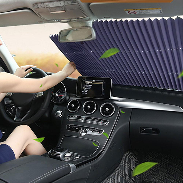 Parasolar auto retractabil UV, 70x110 cm
