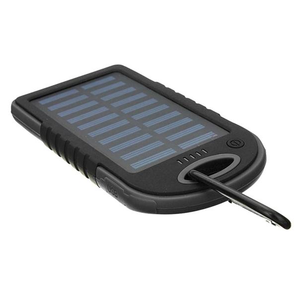 Baterie externa solara 20.000 mAh, USB, Indicator LED, Rezistenta la apa