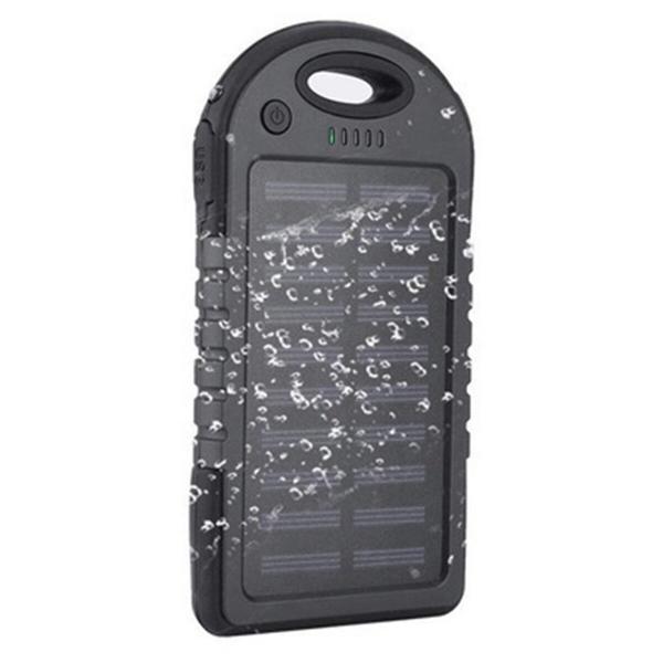 Baterie externa solara 20.000 mAh, USB, Indicator LED, Rezistenta la apa
