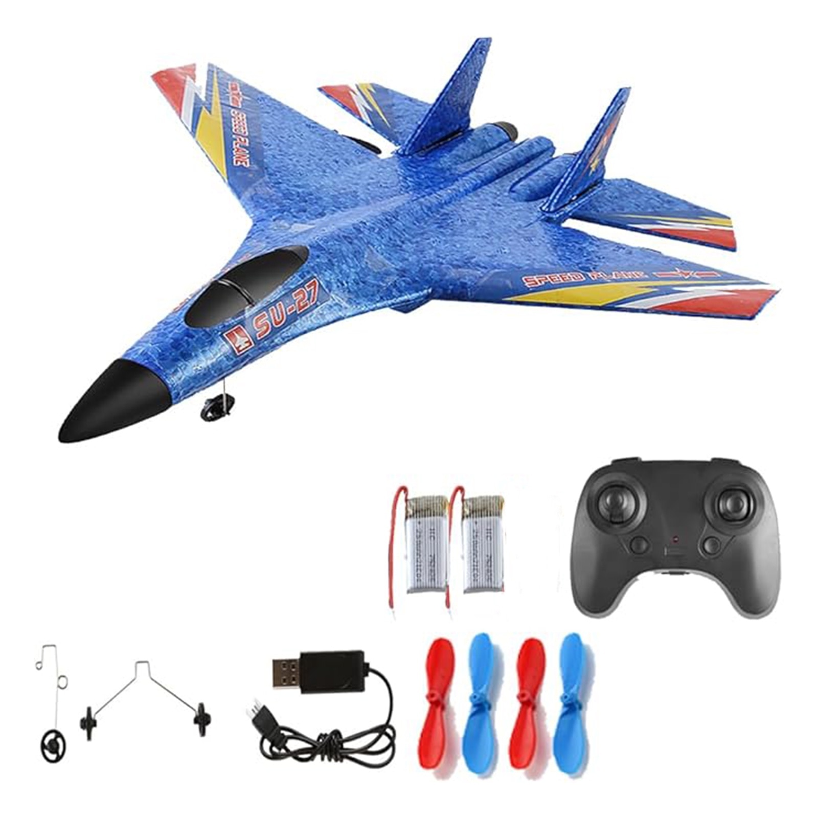 Avion din spuma cu telecomanda, incarcare USB, Acumulator inclus