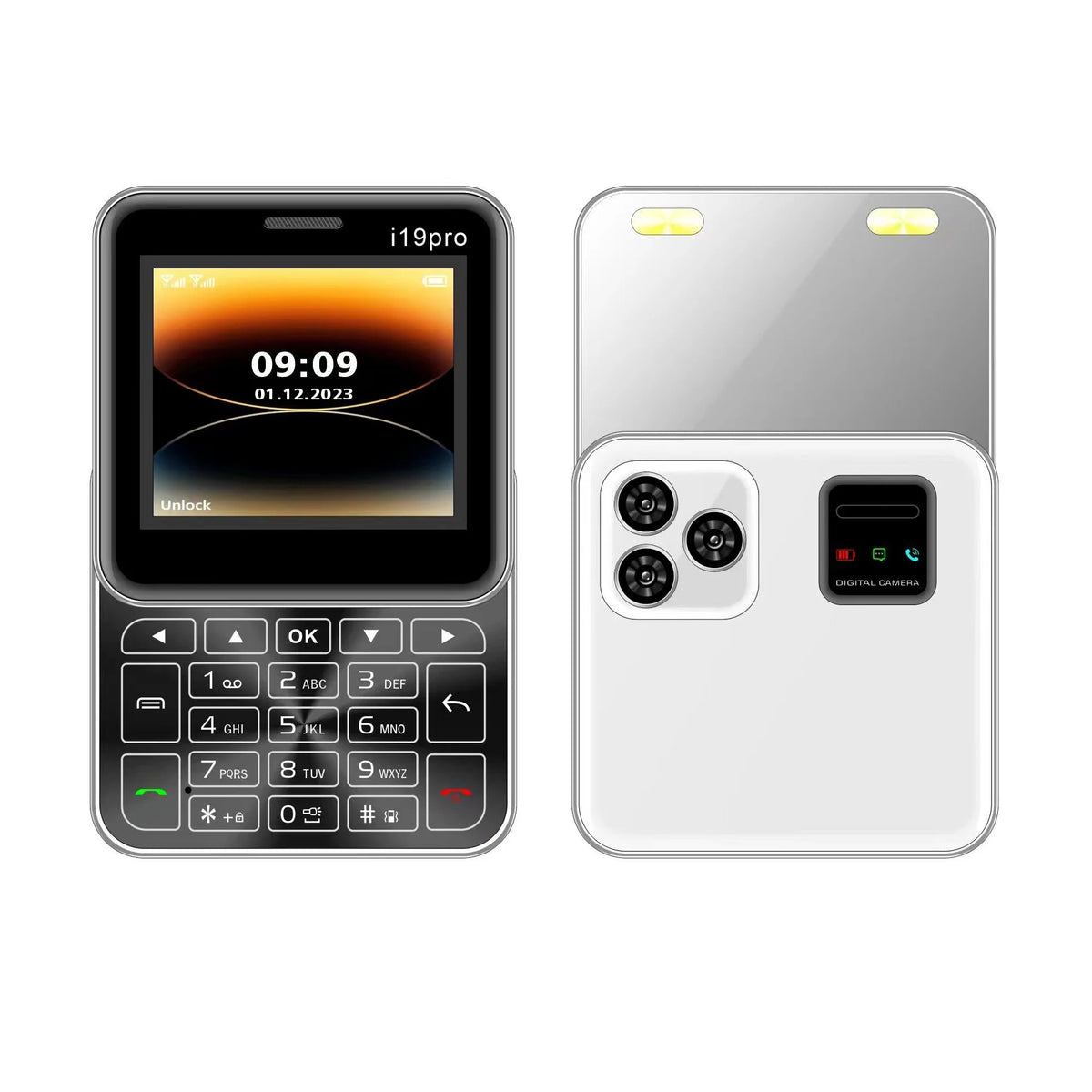 Telefon Mini i19 Pro Slide Button, Dual SIM, Bluetooth, Camera
