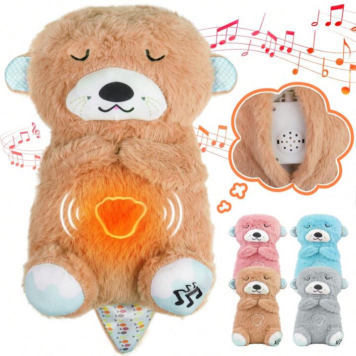 Ursulet care respira, jucarie din plus. Lampa de veghe cu sunete si vibratii.