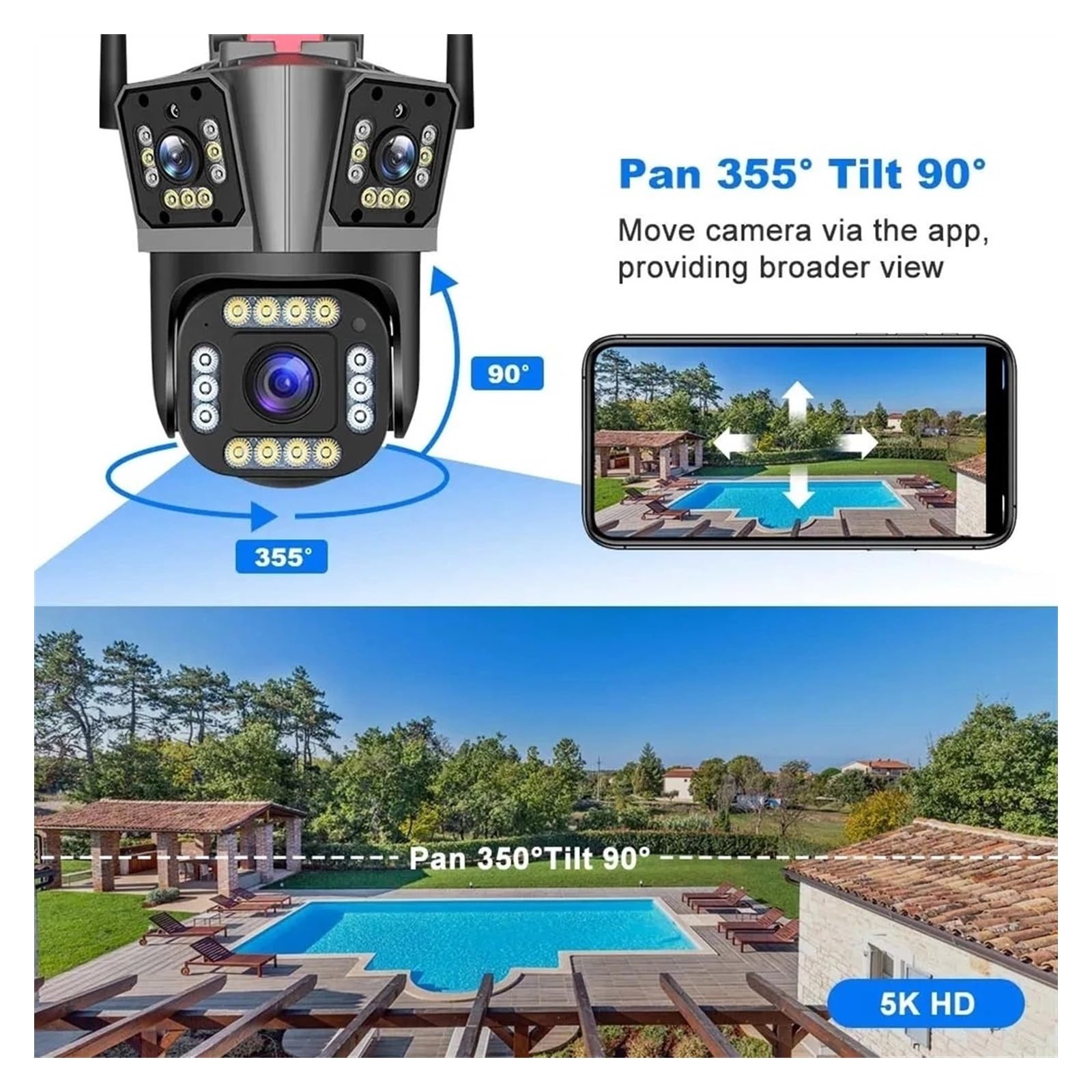 Camera Video de Supraveghere ACP Triple IP Full HD 1080p