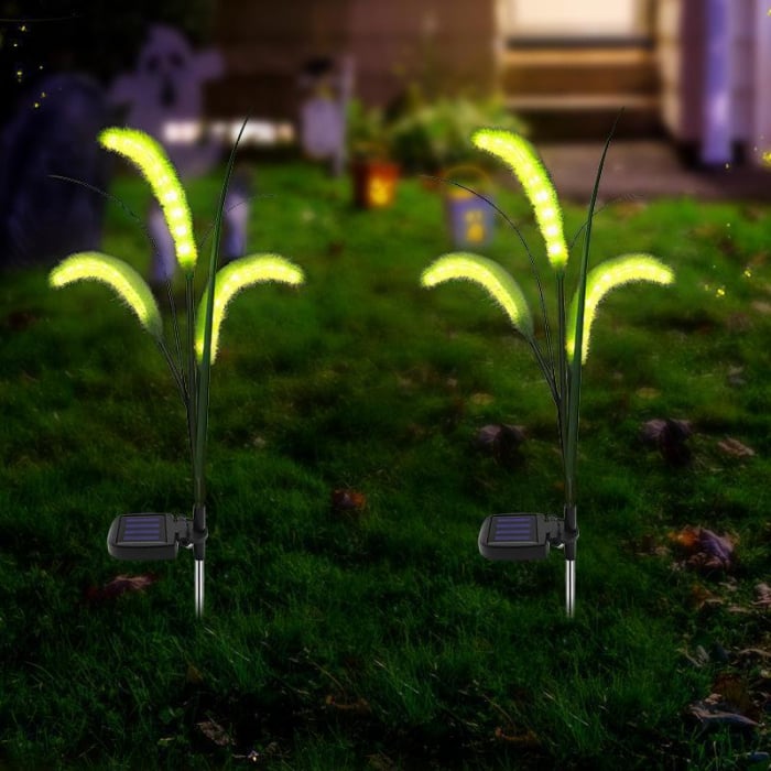 Set 2 x Lampa solara tip iarba verde ornamentala