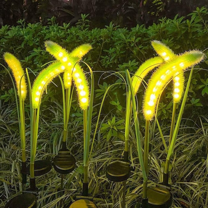 Set 2 x Lampa solara tip iarba verde ornamentala