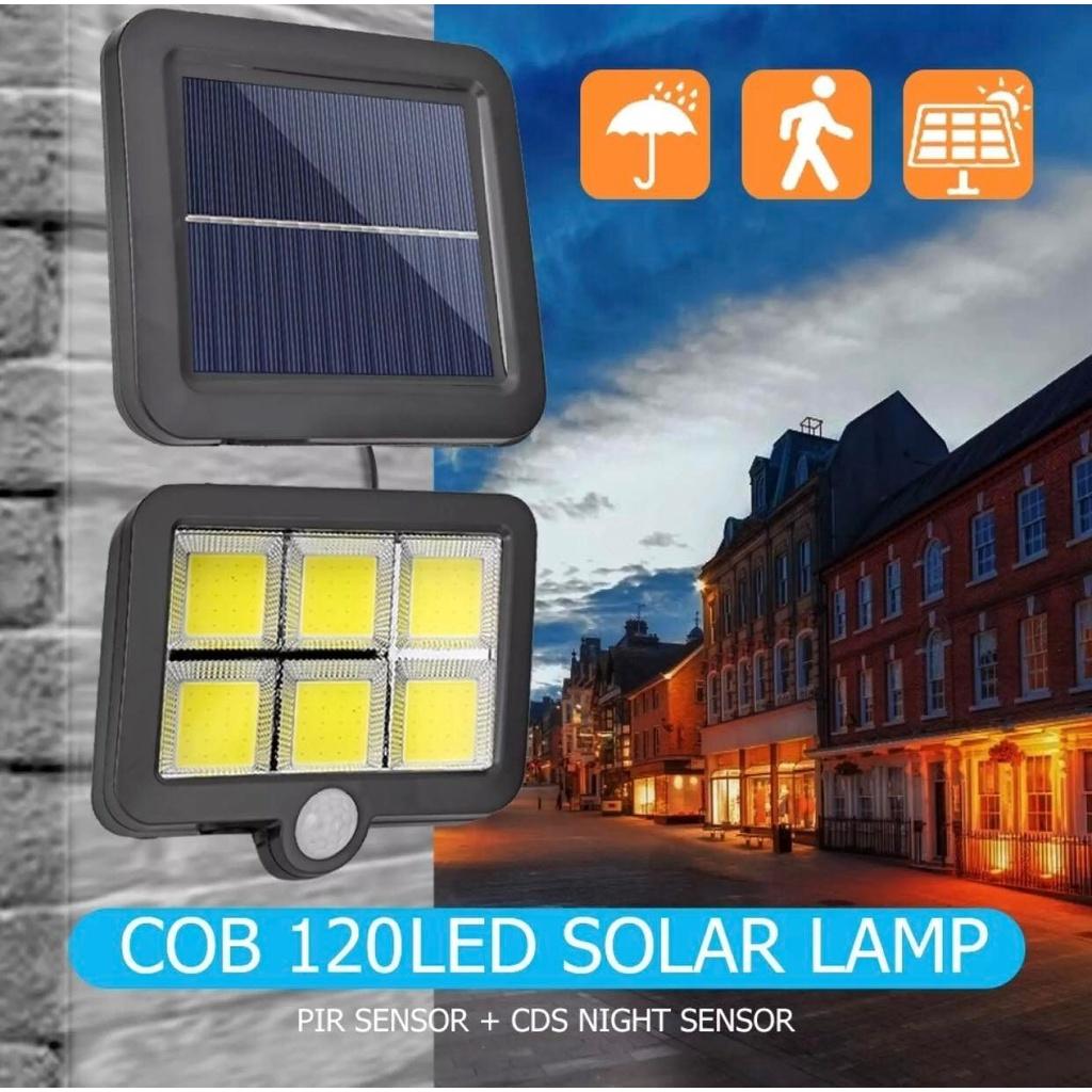 Proiector solar 120 LED 6 COB senzor de lumina si miscare