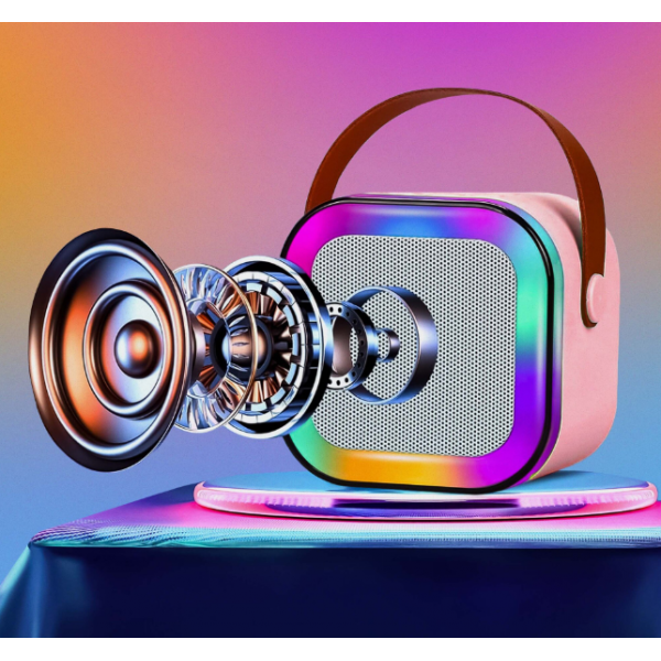 Set Karaoke cu 2 Microfoane, Boxa Portabila Bluetooth