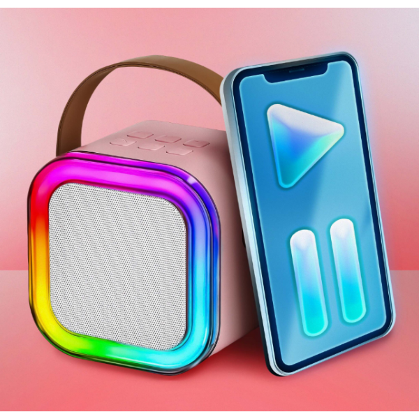 Set Karaoke cu 2 Microfoane, Boxa Portabila Bluetooth