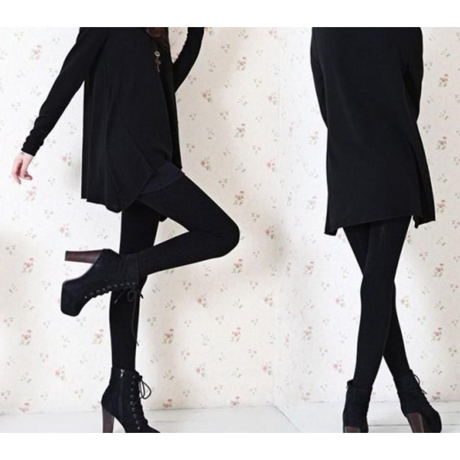 Set 2 colanti vatuiti, 380 DEN, Negru, Marime universala