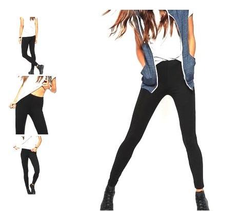 Set 2 colanti vatuiti, 380 DEN, Negru, Marime universala