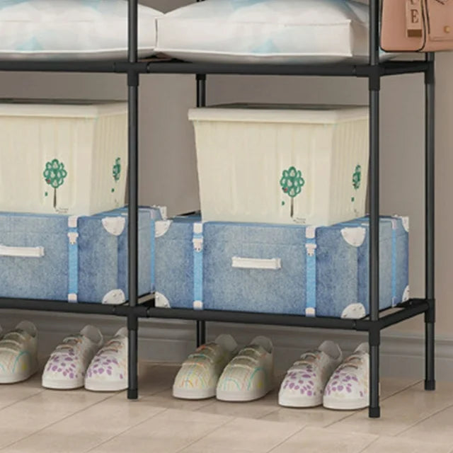 Umeras dublu cu rafturi, 173 x 36 x 160 cm, Alb