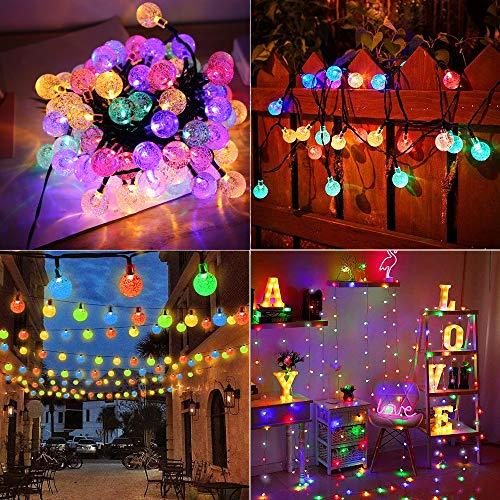 Instalatie solara LED 30 globulete, Multicolor