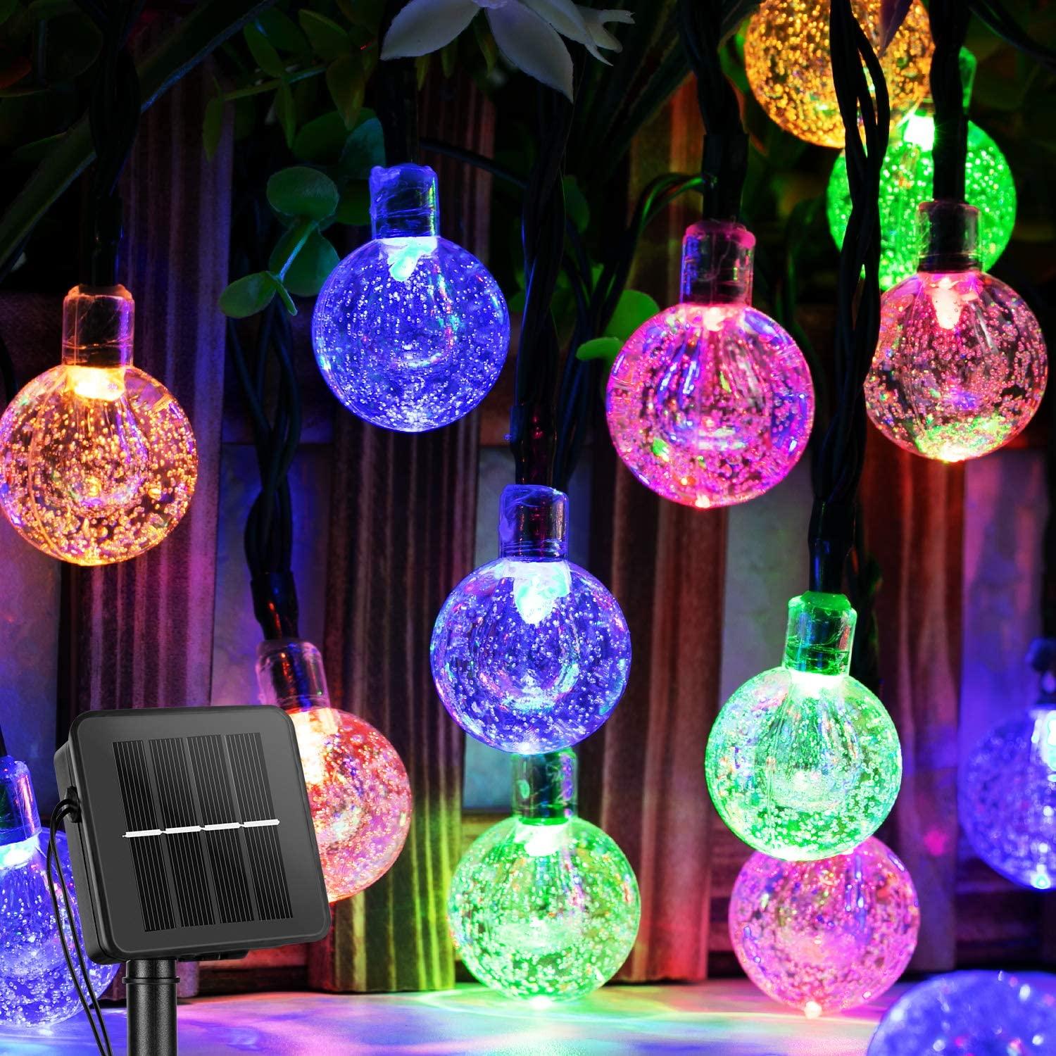 Set 2 x Instalatie solara LED 30 globulete, Multicolor