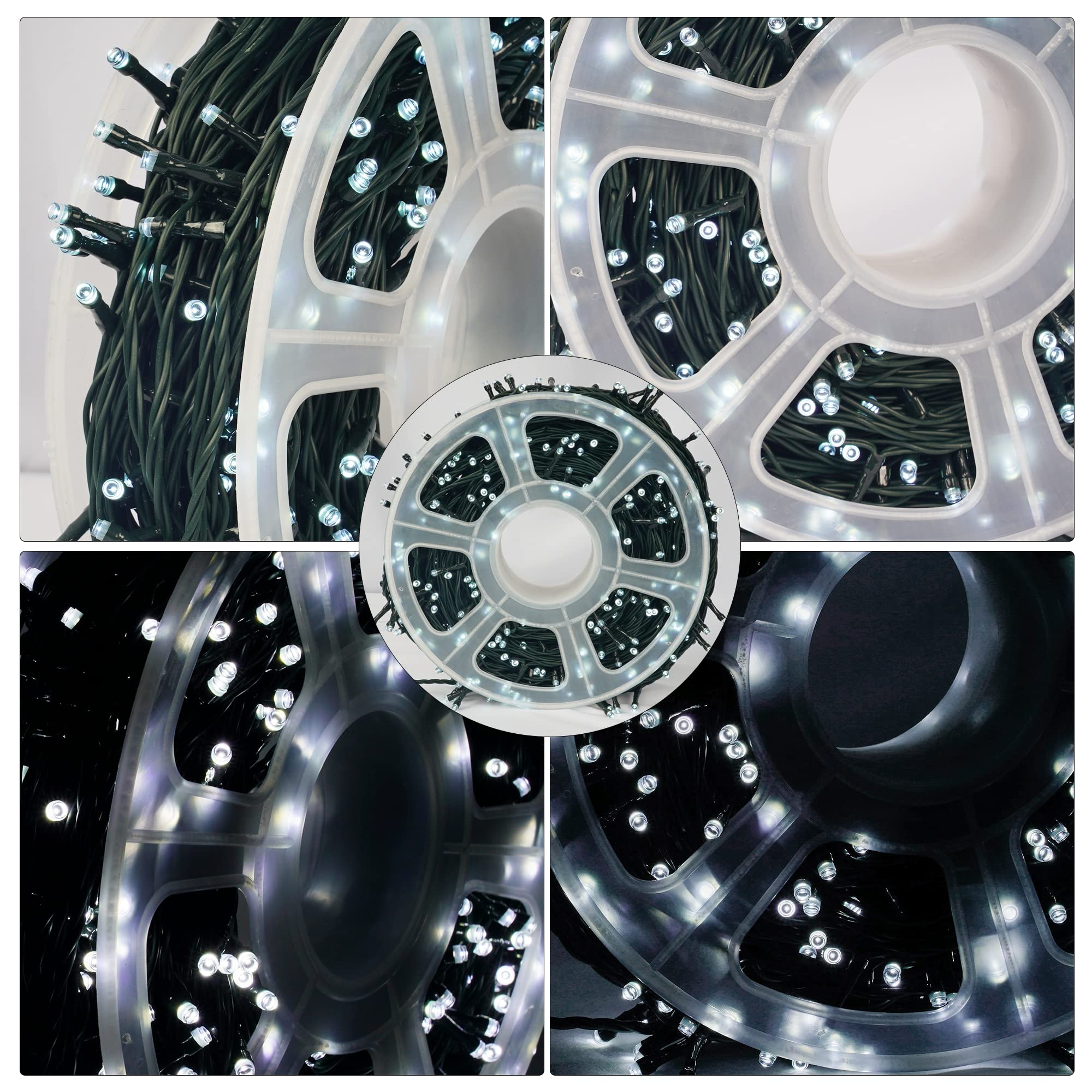 Instalatie rola 50 metri, 300 LED, Alb rece