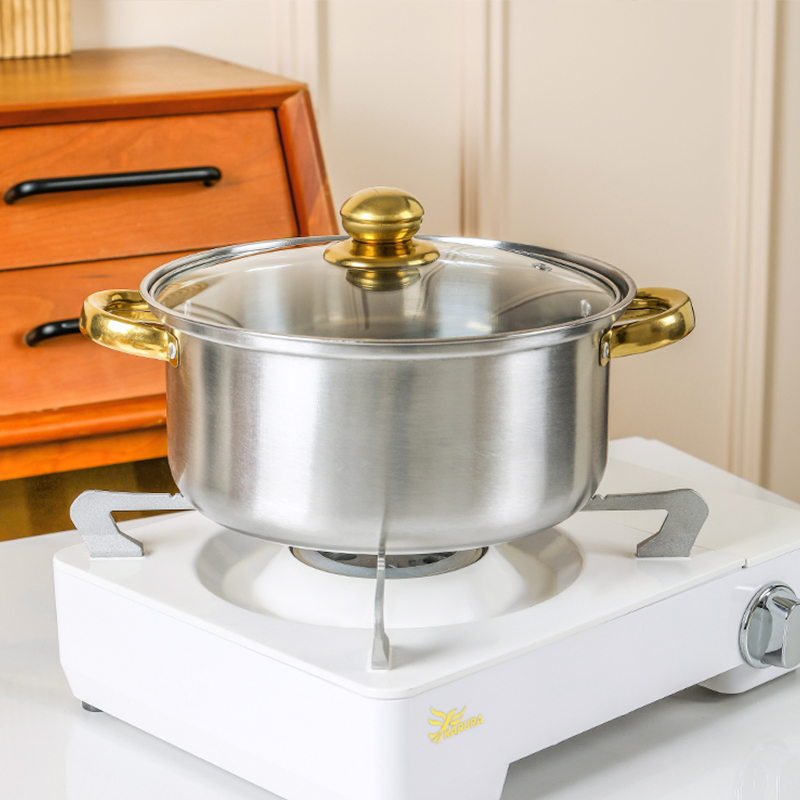 Set 10 piese: 5 oale inox, capace din sticla