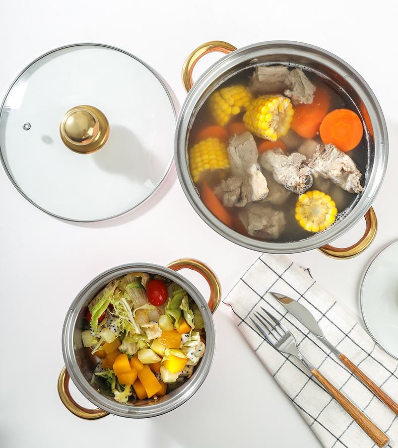 Set 10 piese: 5 oale inox, capace din sticla