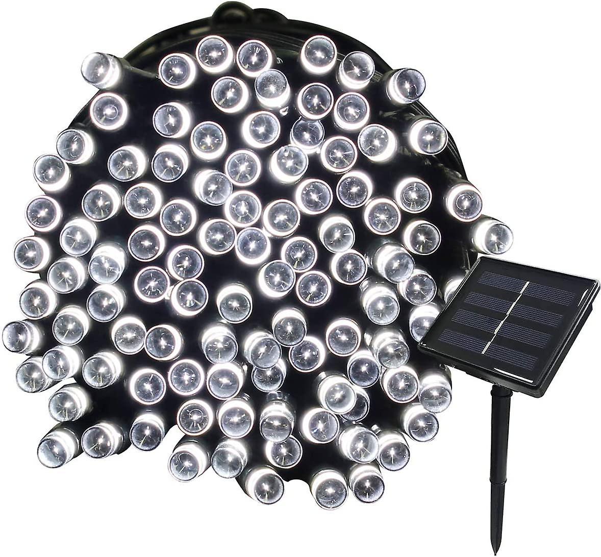Instalatie solara 300 LED, 30 metri, Alb rece