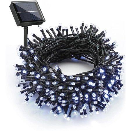 Instalatie solara 300 LED, 30 metri, Alb rece