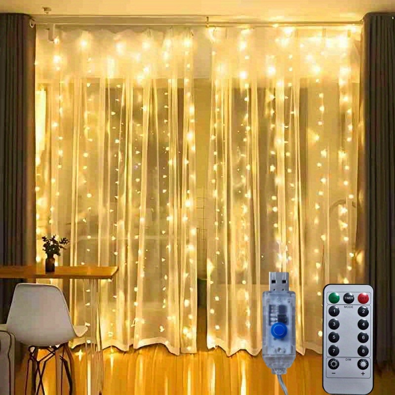 Instalatie luminoasa 3x3 Metri, 300 LED, Alb cald