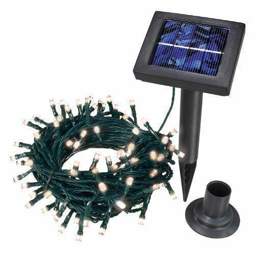 Set 2 x Instalatie solara Alb cald, 100 LED, exterior