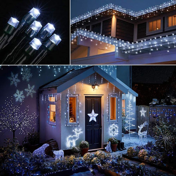 Instalatie solara Alb rece, pentru exterior - 500 LED