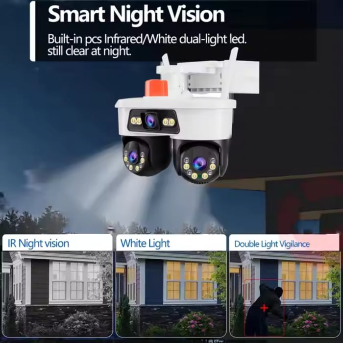 Camera Supraveghere WiFi Jortan 3 Lentile, 9MP, Dual Head