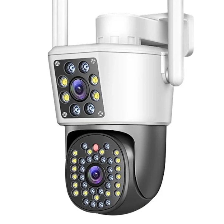 Camera Dubla WiFi Jortan 8293, 6MP, Full HD 4K, Detectare Miscare