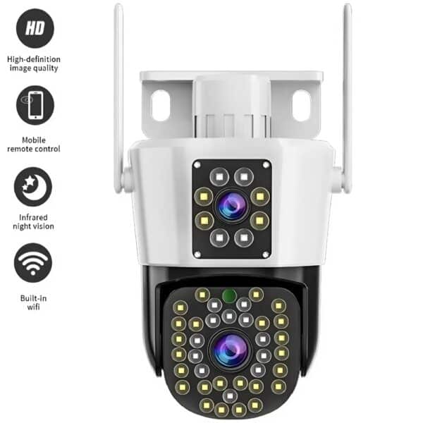 Camera Dubla WiFi Jortan 8293, 6MP, Full HD 4K, Detectare Miscare